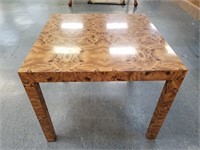 AWESOME BURL WOOD SQUARE TABLE