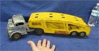 old "structo auto transport" silver-yellow