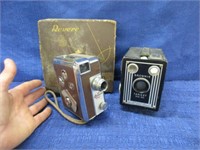 old revere movie camera in box & brownie camera