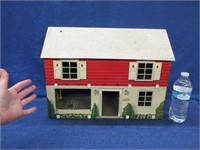 vintage 1974 marx toy tin house