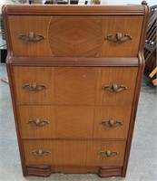 VINTAGE ART DECO UPRIGHT CHEST OF DRAWERS
