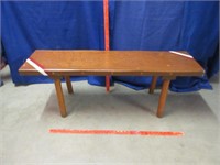 45inch long heavy wooden bench - pegged legs