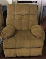 Simmons light tan upholstered recliner - brand
