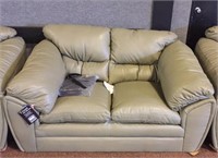 Simmons leather love seat - (matching love seat