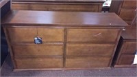 Simmons Raleigh Collection aged maple 6 drawer