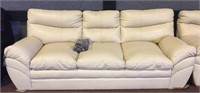 Simmons white leather sofa - brand new (matching