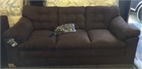 Simmons brown upholstered sofa - brand new