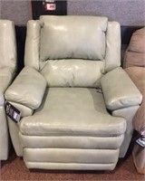 Simmons light green leather recliner - brand new
