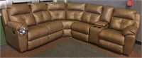 Simmons beauty rest light brown sectional sofa -
