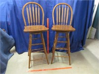 2 nicer swivel tall bar chairs - 31in seat height
