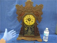 antique waterbury oak kitchen clock - works