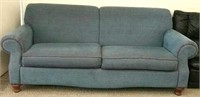 Durable Navy Couch W/Red Stitching
