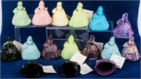 Lot 16 Vintage Boyd's Glass Crystal Colonial Dolls