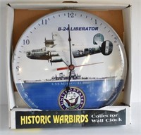 WWII HISTORIC WARBIRDS COLLECTOR'S WALL CLOCK