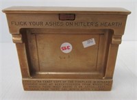 Heavy brass Hitler Hearth ashtray by the