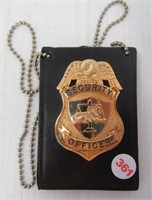 Security Officer badge with holder.