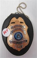 Clinton Twp. Reserve badge with holder.