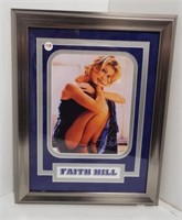 Framed and double matted Faith Hill autographed