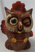 California Winking Owl cookie jar. Measures 12"