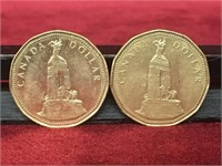 2 - 1994 Canada Remembrance $1 Coins