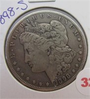 1898-S Morgan silver dollar.