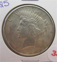 1925 Peace Silver dollar.