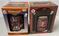 (2) Budweiser Holiday steins in original boxes