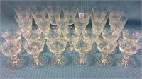 Group of 26 Lead Crystal Goblets & Sherbets