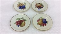 Set of 4 Hand Painted Bavaria Fruit Plates