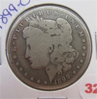 1899-0 Morgan silver dollar.