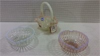 Group of 3  Fenton Pieces Including 2