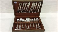 Set of Rogers Bros. Silver Plate Flatware in Case