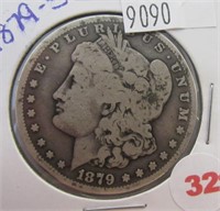 1879-S Morgan silver dollar.