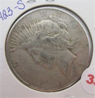 1923-S Peace Silver dollar.
