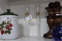 ART GLASS CANDLE HOLDERS