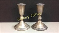Empress Sterling candle holders approximately 5"