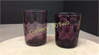 Fenton purple glass reverse Coin Dot