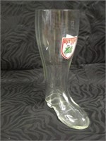 Blown Glass Boot Beer Glass 11" tall
