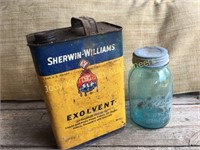 Vintage Sherwin-Williams Exolvent gallon can