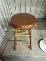 24 inch wood padded bar stool