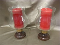 2 Large Pillar Candle Holders