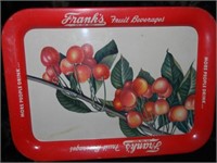 1940'S FRANKS FRUIT BEVERAGES TIN TRAY