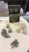 Selection of Vintage Costume Jewelry crystal