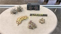 Selection of Vintage Costume Jewelry earrings and