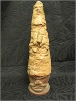 Carved Forest Gnome Head 16" Tall
