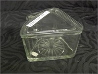 Vintage Glass Ice Box Cheese Keeper