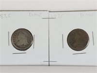 1835 1835 CAPPED BUST SILVER DIMES