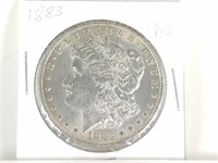 1883 MORGAN SILVER DOLLAR AU
