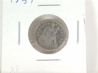 1854 SEATED LIBERTY SILVER DIME