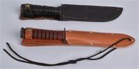 2-CAMILLUS US FIGHTING KNIVES and  SHEATHS